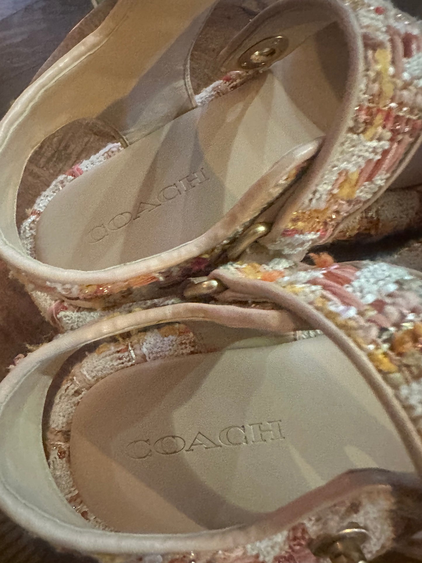 Coach Tweed Sandals size 9