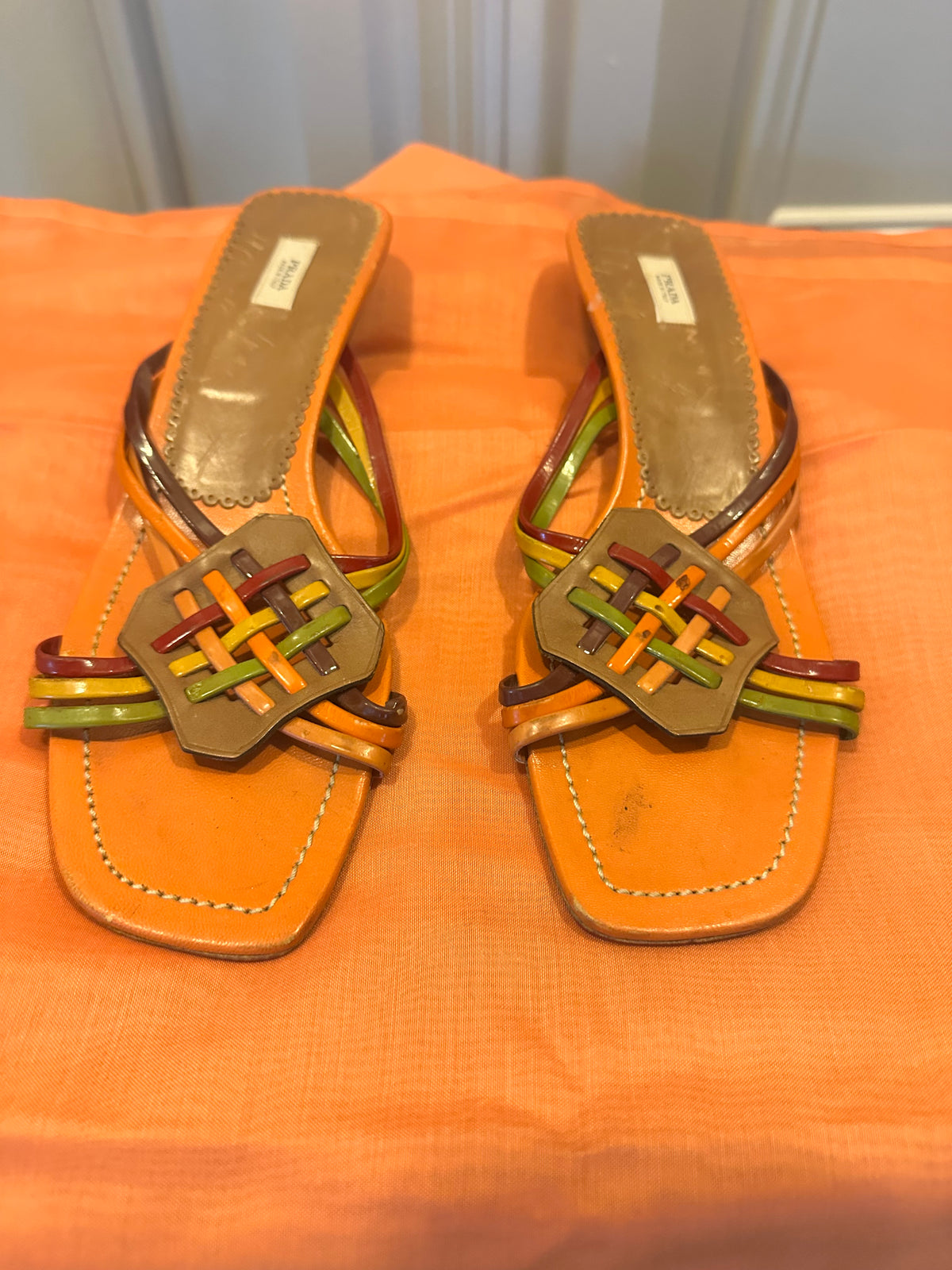 Orange 🍊 Prada Mules