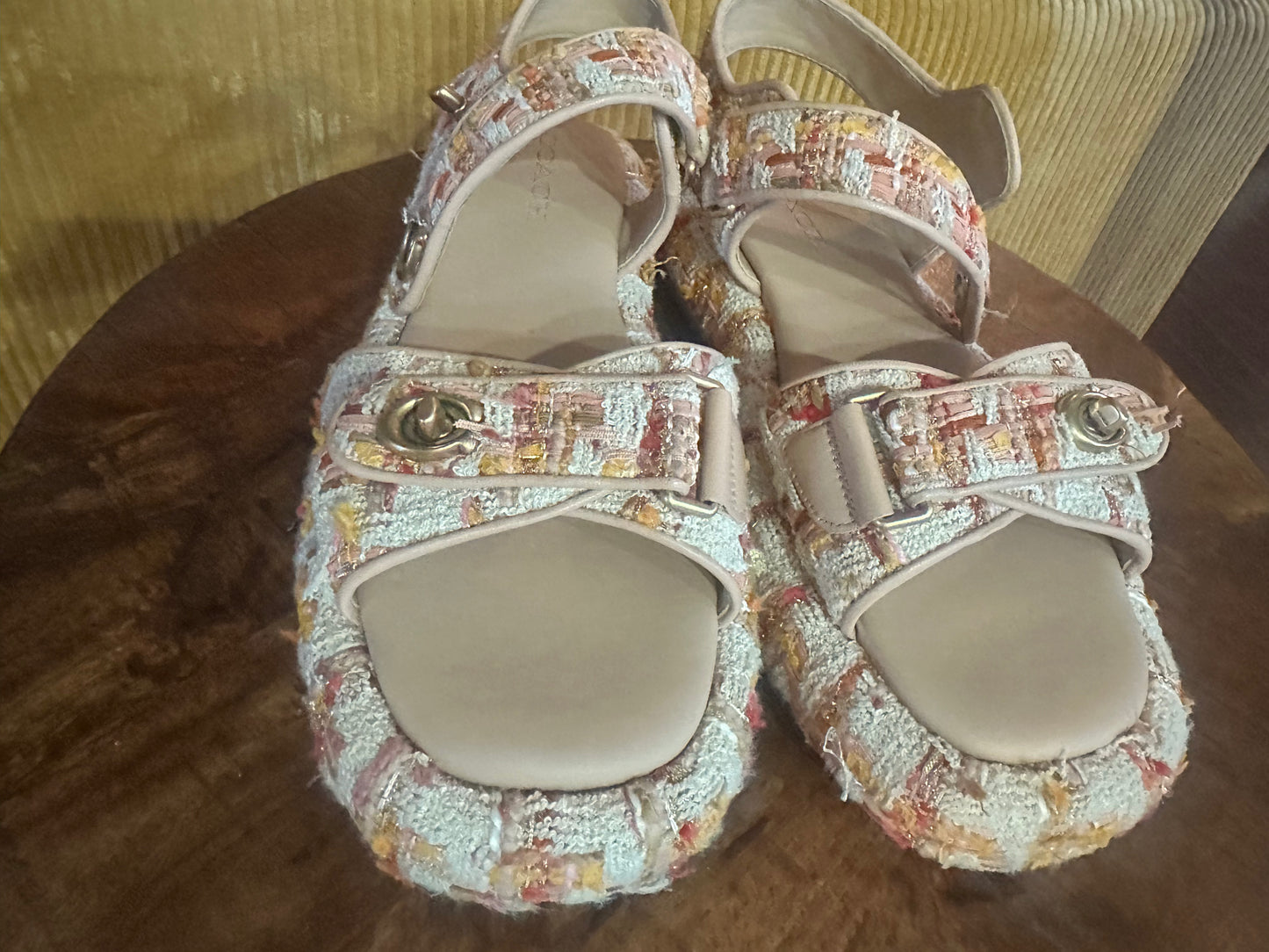 Coach Tweed Sandals size 9