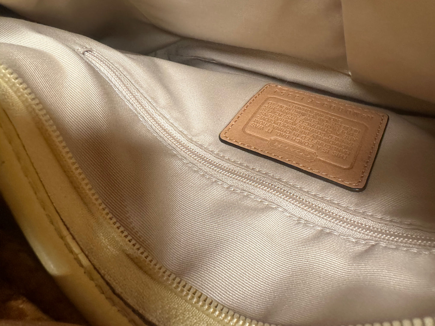 Vintage Y2K Yellow Coach bag